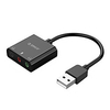 Portable Usb External Sound Card Headphone With Mic Two-in-one With 3-port Output Adjustable Volume For Windows Mac Linux