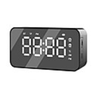 Portable Wireless Bluetooth 5.0 Speaker Stereo Music Sound Box Alarm Clock for TF Aux Card Music Player