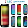 Portable Wireless Bluetooth Speakers 7 LED Lights Patterns Wireless Speaker V4.1 Hi-Fi Bass Powerful Sound Built-in Microphone HandsFree Audio-Auxiliary Home Outdoor Rechargeable Bluetooth Speaker