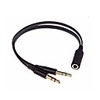 Portefeuille Headphone Splitter For Computer 3.5mm Female to 2 Dual 3.5mm Male Headphone Mic Audio Y Splitter Cable Smartphone