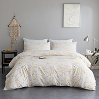 Portfolio Rabbit Meadow Duvet Cover Set Bedding,  Polyester,  Ochre Yellow,  Double miniinthebox