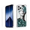 Portrait Case For Apple iPhone 12 iPhone 11 iPhone 12 Pro Max Unique Design Protective Case with Screen Protector Shockproof Back Cover TPU