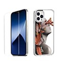 Portrait Case For Apple iPhone 12 iPhone 11 iPhone 12 Pro Max Unique Design Protective Case with Screen Protector Shockproof Back Cover TPU