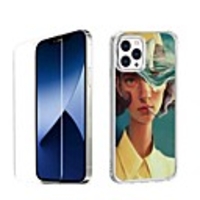 Portrait Case For Apple iPhone 12 iPhone 11 iPhone 12 Pro Max Unique Design Protective Case with Screen Protector Shockproof Back Cover TPU