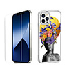 Portrait Case For Apple iPhone 12 iPhone 11 iPhone 12 Pro Max Unique Design Protective Case with Screen Protector Shockproof Back Cover TPU