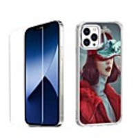 Portrait Case For Apple iPhone 12 iPhone 11 iPhone 12 Pro Max Unique Design Protective Case with Screen Protector Shockproof Back Cover TPU