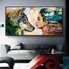 Poster Decoration Painting canvas Modern Animals People Pictures for Wall Decor miniinthebox