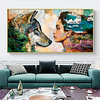Poster Decoration Painting canvas Modern Animals People Pictures for Wall Decor miniinthebox