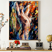 Poster Decoration Painting canvas Modern People Animals Pictures for Wall Decor miniinthebox