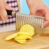 Potato Wavy Edged Tool Stainless Steel Vegetable Fruit Cutting Cutter