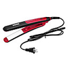 POVOS Ceramic Curved Plates Flat Iron Hair Straightner (30W,  Red-Black)