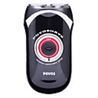 POVOS USB Charging Dual Blade Rotary Shaver (Black and Silvery)