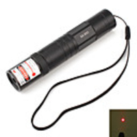 Powerful Red Laser Pointer with Battery and Charger (5mw, 650nm, Black)