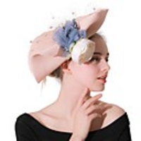 PP YARN Fascinators with Floral 1 Piece Wedding / Party / Evening Headpiece