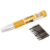 Precision Magnetic Screw Drivers 9-Piece Set with Internal Tip Storage Gold
