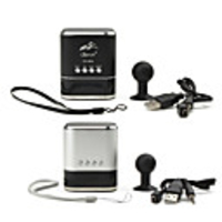 Premium Aluminium Stereo Speaker for iPhone (FM,  LED Display,  TF Card Slot)