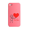 Premium Cartoon Image Protective Case for iPhone 4 (Pink)