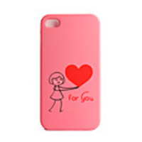 Premium Cartoon Image Protective Case for iPhone 4 (Pink)