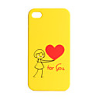 Premium Cartoon Image Protective Case for iPhone 4 (Yellow)