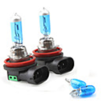 Premium Cystal Vision 12362 H11 4300K 55W White Halogen Headlight Bulbs w/ Extra 2 W5W Lights (DC 12V/Pair)