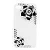 Premium Hard Case with Crystals for iPhone 4 (Black Flower)