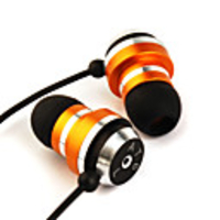 Premium Metal Earphones (Orange)