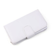 Premium PU Leather Case for iPhone 4 (White)