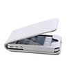 Premium PU Leather Case for iPhone 4 (White)