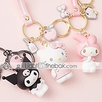 premium quality adorable cartoon keychain keyring purse handbag charms,  hello kitty/my melody/kuromi/keroppi/badtz-maru (my melody) miniinthebox