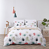 Premium Reversible Colorful Leaves Duvet Cover Set Lightweight Reversible Soft 3Pcs Set(1 Duvet Cover 2 Pillow Shams)King/Queen