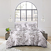Premium Reversible Plum Blossom Branch Print Duvet Cover Set Lightweight Reversible Soft 3Pcs Set(1 Duvet Cover 2 Pillow Shams)King/Queen