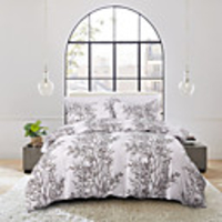 Premium Reversible Plum Blossom Branch Print Duvet Cover Set Lightweight Reversible Soft 3Pcs Set(1 Duvet Cover 2 Pillow Shams)King/Queen