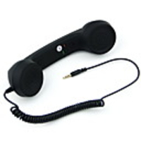 Premium Special Telephone Handset with Voice Buttons for iPhone (Black)