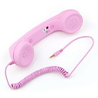 Premium Special Telephone Handset with Voice Buttons for iPhone (Pink)