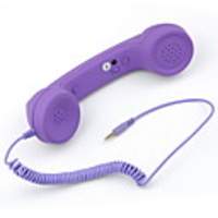 Premium Special Telephone Handset with Voice Buttons for iPhone (Purple)