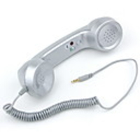 Premium Special Telephone Handset with Voice Buttons for iPhone (Silver)