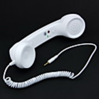 Premium Special Telephone Handset with Voice Buttons for iPhone (White)