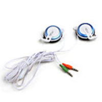 Premium Stylish Earphones with Microphone (White Blue)