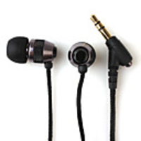 Premium Stylish Earphones with PU Leather Bag (Black)