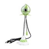 Pretty Peach-shaped Webcam with Microphone (Green)
