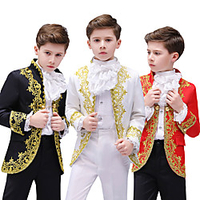 Prince Aristocrat Retro Vintage Medieval Coat Pants Outfits Masquerade Boys