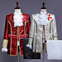 Prince Aristocrat Retro Vintage Medieval Coat Pants Outfits Masquerade Men