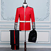 Prince Royal Guard Aristocrat Retro Vintage Medieval 18th Century Coat Pants Hat Outfits Men
