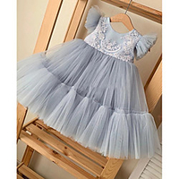 Princess / A-Line Knee Length Wedding / Party Flower Girl Dresses - Tulle Sleeveless Jewel Neck with Bow(s) / Appliques
