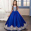 Princess / Ball Gown Floor Length Wedding / Party Flower Girl Dresses - Lace / Satin Sleeveless Jewel Neck with Bow(s) / Appliques