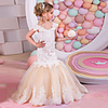 Princess / Mermaid / Trumpet Sweep / Brush Train Wedding / Party Flower Girl Dresses - Lace / Tulle Cap Sleeve Boat Neck with Appliques / Splicing
