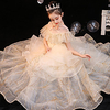Princess Ankle Length Wedding / Birthday Flower Girl Dresses - Lace / Tulle Short Sleeve Illusion Neck with Lace / Tier / Appliques