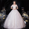 Princess Ball Gown Wedding Dresses Jewel Neck Floor Length Organza Sleeveless Formal Luxurious with Pleats Appliques 2020