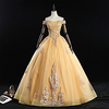 Princess Ball Gown Wedding Dresses Off Shoulder Floor Length Lace Tulle Short Sleeve Formal Romantic Luxurious Sparkle Shine with Beading Appliques 2020