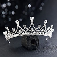 Princess Cute Alloy Tiaras with Crystals / Rhinestones 1 Piece Wedding / Special Occasion Headpiece miniinthebox